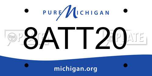 8ATT20 Michigan License Plate