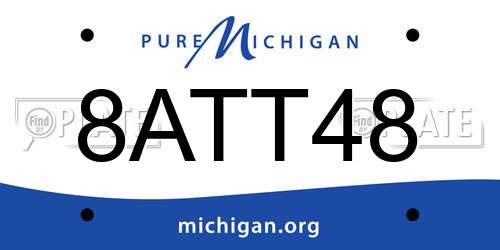 8ATT48 Michigan License Plate