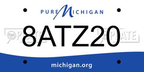 8ATZ20 Michigan License Plate