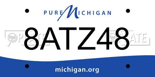 8ATZ48 Michigan License Plate
