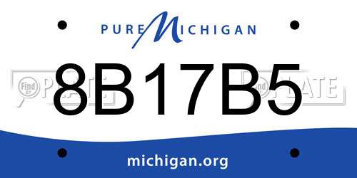 8B17B5 Michigan License Plate