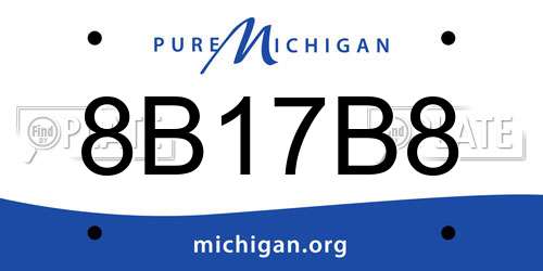 8B17B8 Michigan License Plate