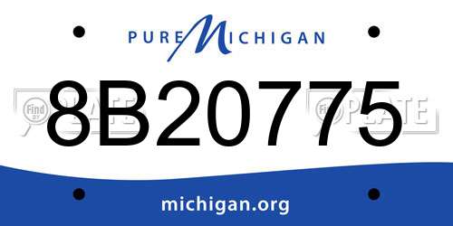 8B20775 Michigan License Plate