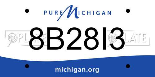 8B28I3 Michigan License Plate
