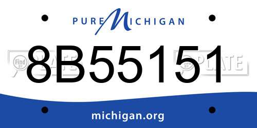 8B55151 Michigan License Plate