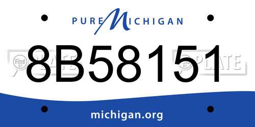 8B58151 Michigan License Plate