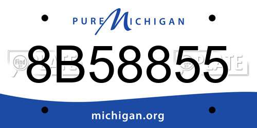 8B58855 Michigan License Plate
