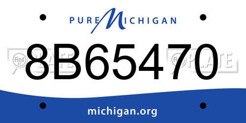 8B65470 Michigan License Plate