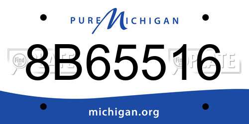 8B65516 Michigan License Plate