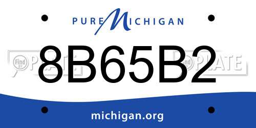 8B65B2 Michigan License Plate