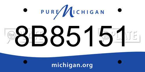 8B85151 Michigan License Plate
