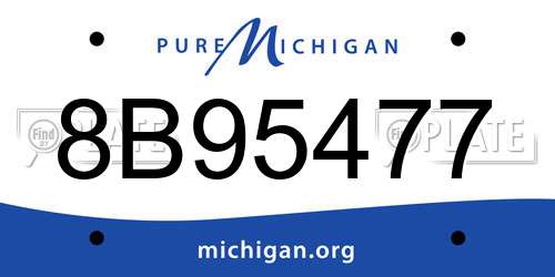 8B95477 Michigan License Plate