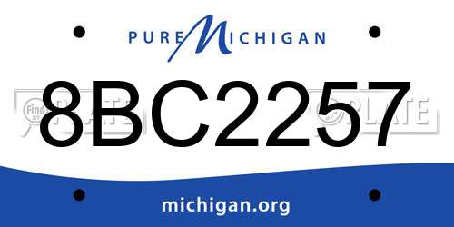 8BC2257 Michigan License Plate