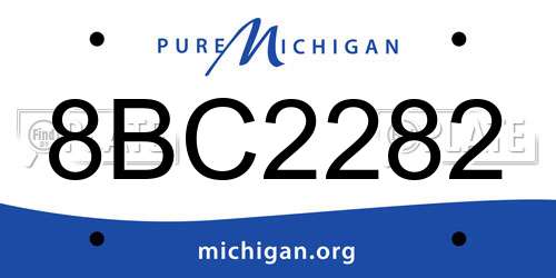 8BC2282 Michigan License Plate
