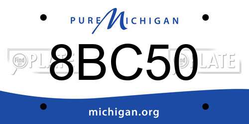 8BC50 Michigan License Plate