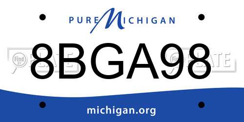 8BGA98 Michigan License Plate
