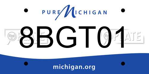 8BGT01 Michigan License Plate
