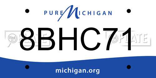 8BHC71 Michigan License Plate