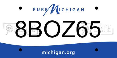 8BOZ65 Michigan License Plate
