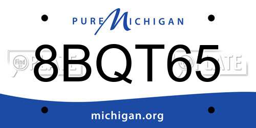 8BQT65 Michigan License Plate
