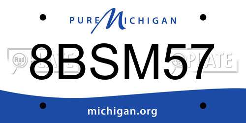 8BSM57 Michigan License Plate