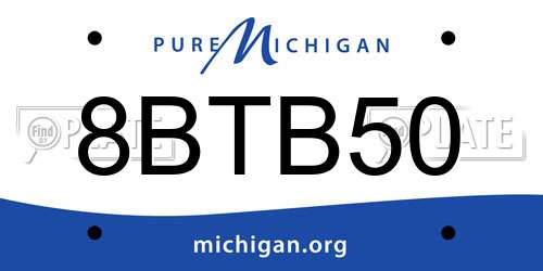 8BTB50 Michigan License Plate
