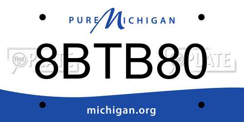 8BTB80 Michigan License Plate