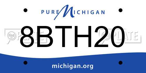 8BTH20 Michigan License Plate