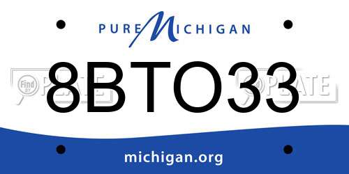 8BTO33 Michigan License Plate