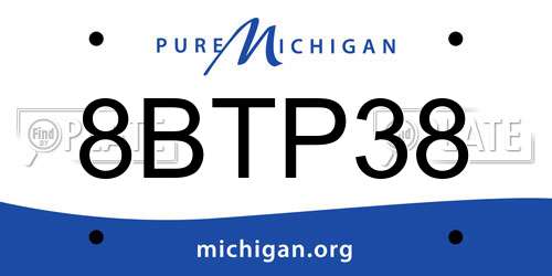 8BTP38 Michigan License Plate