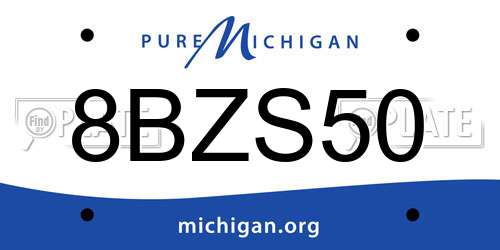 8BZS50 Michigan License Plate