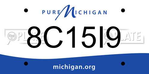 8C15I9 Michigan License Plate