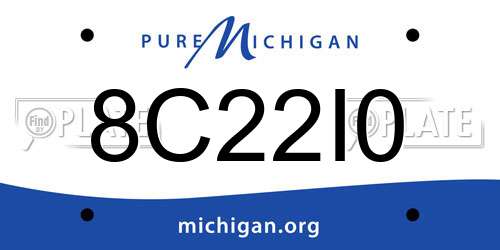 8C22I0 Michigan License Plate