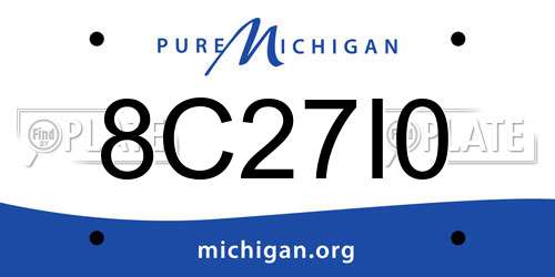8C27I0 Michigan License Plate