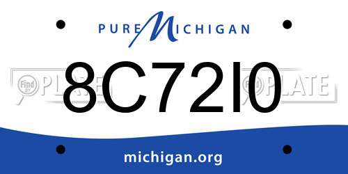 8C72I0 Michigan License Plate
