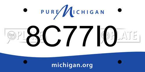 8C77I0 Michigan License Plate
