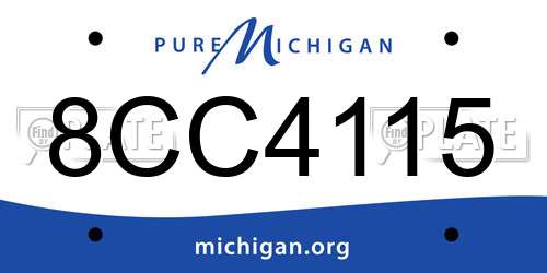 8CC4115 Michigan License Plate