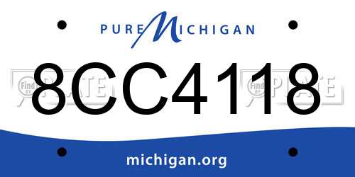 8CC4118 Michigan License Plate