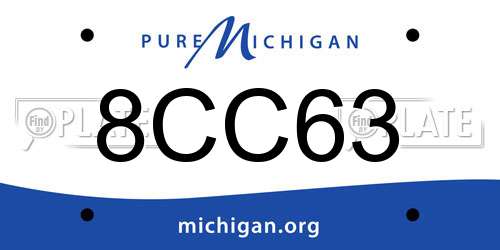 8CC63 Michigan License Plate