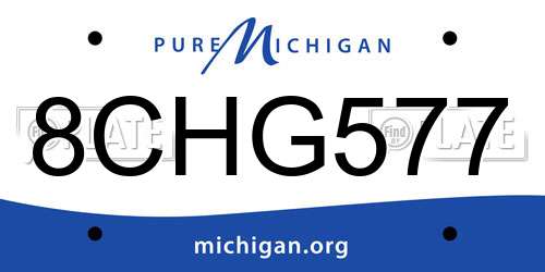 8CHG577 Michigan License Plate