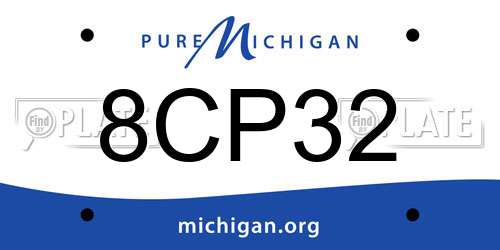 8CP32 Michigan License Plate