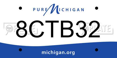 8CTB32 Michigan License Plate