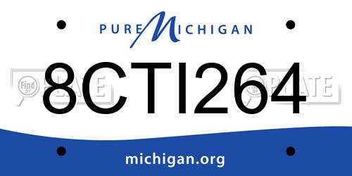 8CTI264 Michigan License Plate