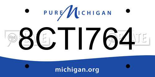 8CTI764 Michigan License Plate