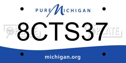 8CTS37 Michigan License Plate