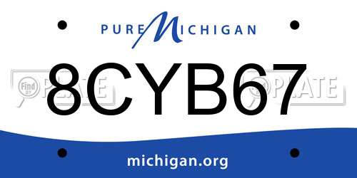 8CYB67 Michigan License Plate