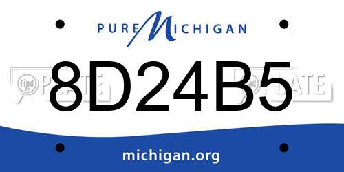 8D24B5 Michigan License Plate