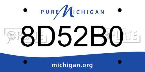 8D52B0 Michigan License Plate