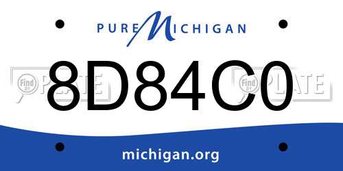 8D84C0 Michigan License Plate