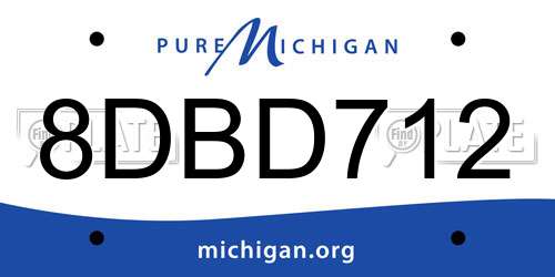 8DBD712 Michigan License Plate